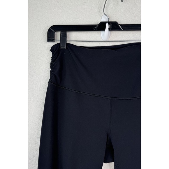 LULULEMON Still Mind Leggings Stirrup Womens 10 Black High Rise Ruched Yoga Rare - Picture 5 of 9
